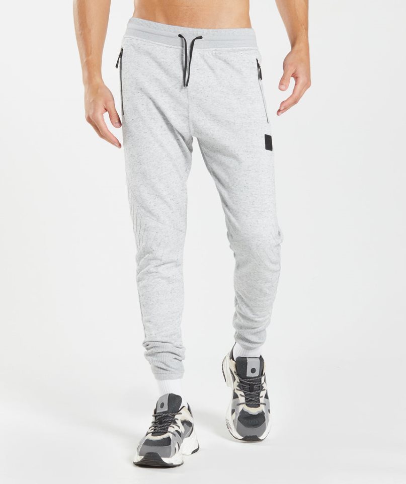 Men\'s Gymshark Retake Knit Jogger Light Grey | NZ 1DIZCU